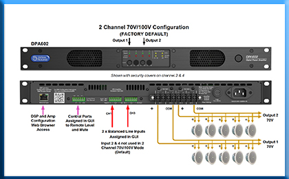 Two Channel 70V/100V Operation