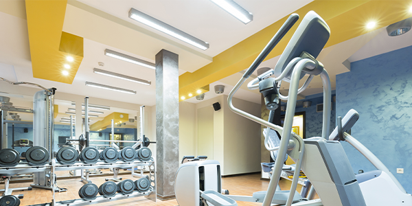 fitness center with free weights